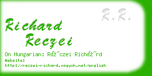 richard reczei business card